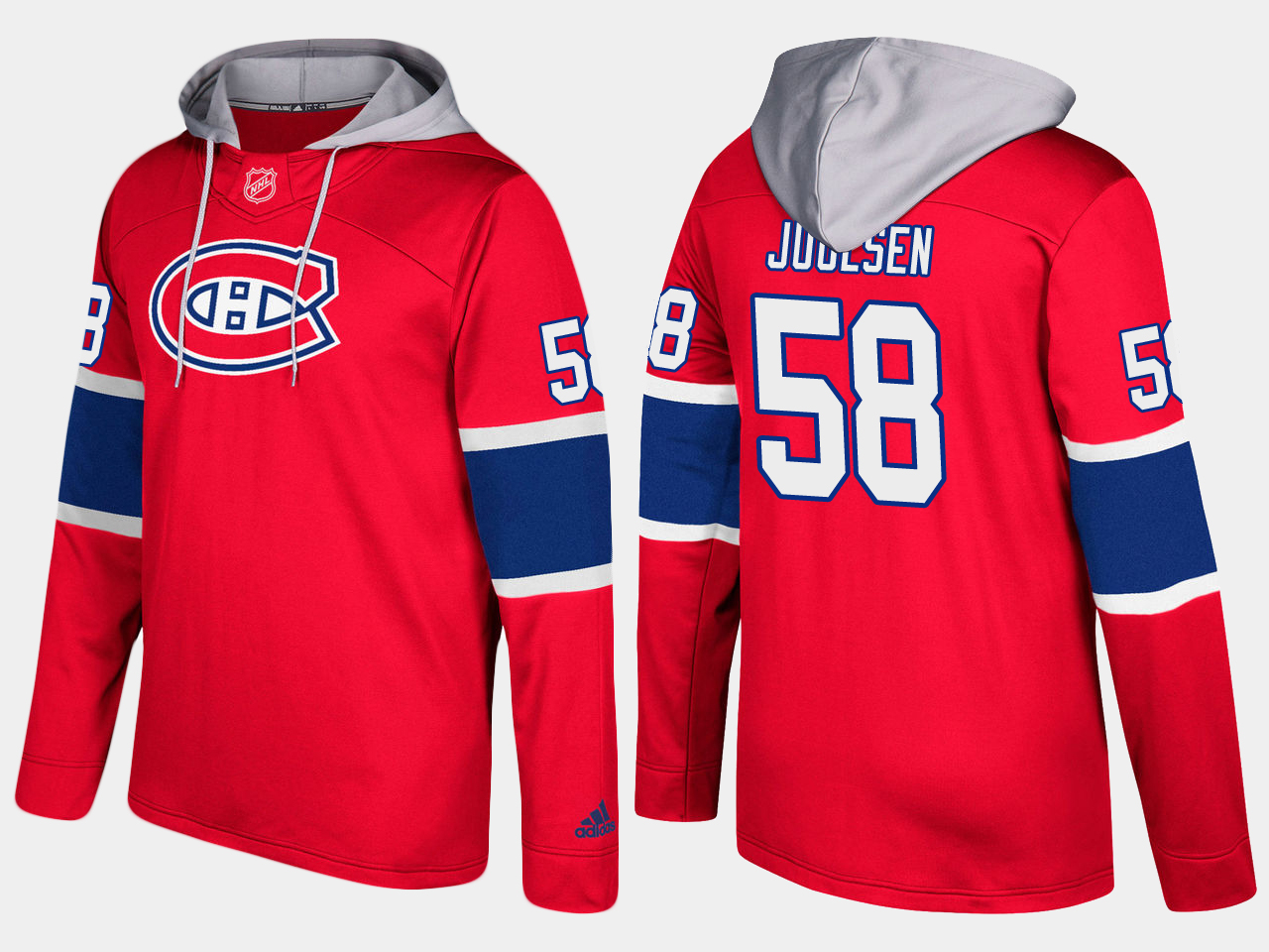 Men NHL Montreal canadiens #58 noah juulsen red hoodie